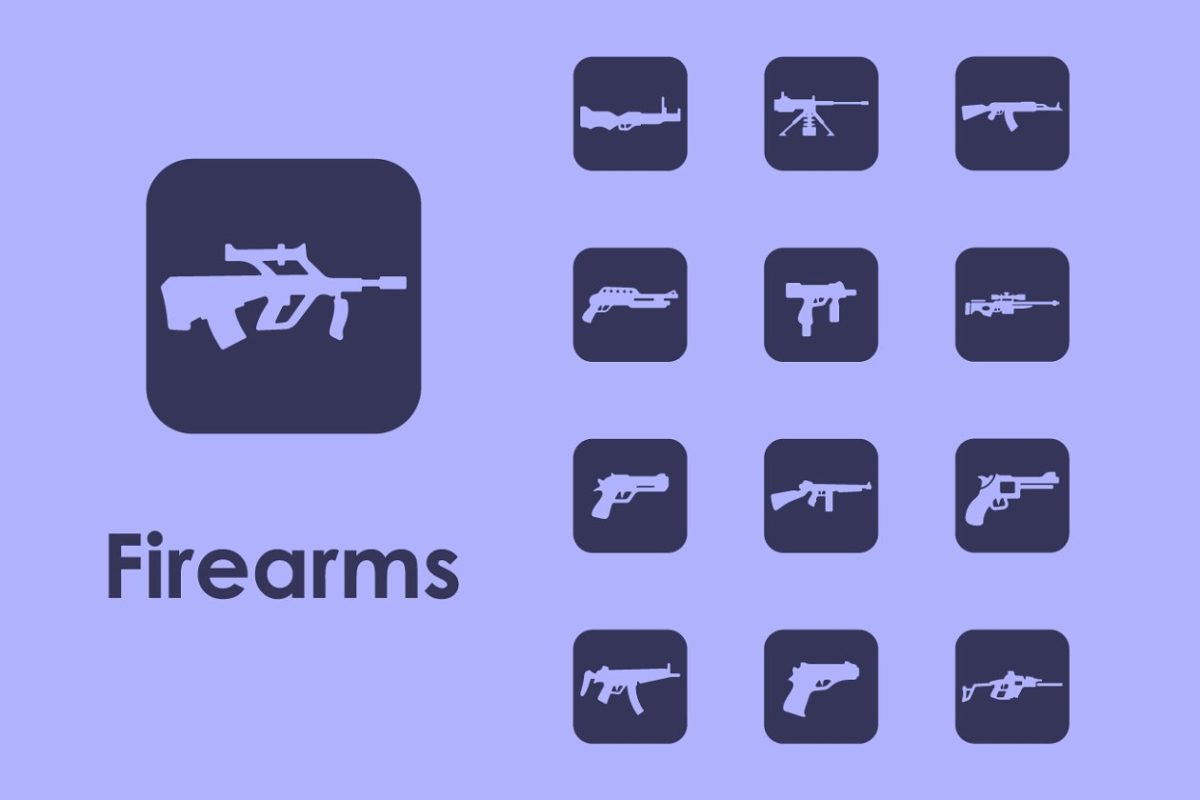 枪支图标 firearms simple icons