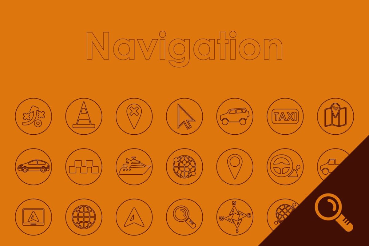 导航图标素材 49 NAVIGATION simple icons