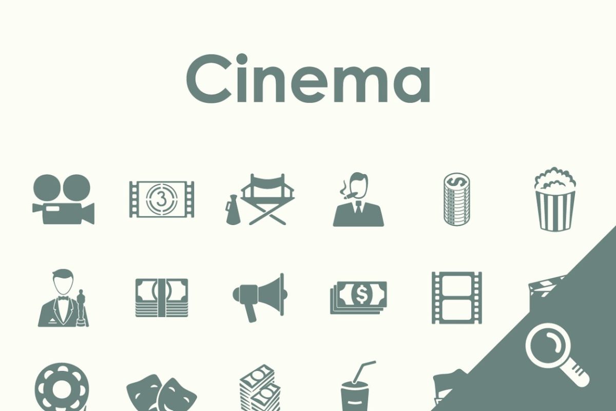 电影院图标素材 30 CINEMA simple icons