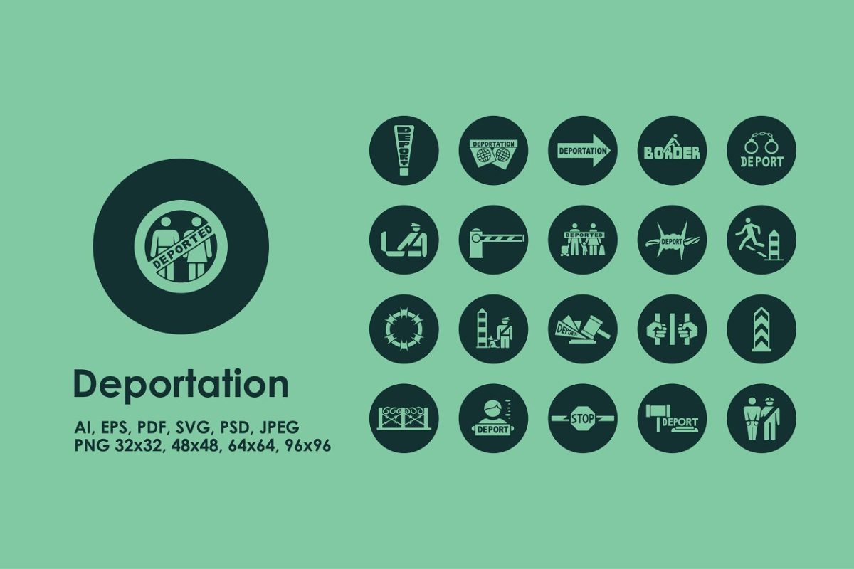 海关图标素材 Deportation simple icons