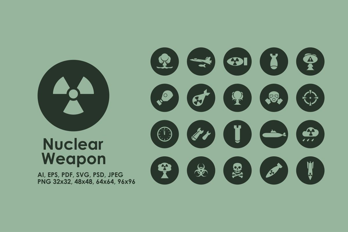 核武器图标素材 Nuclear Weapon simple icons