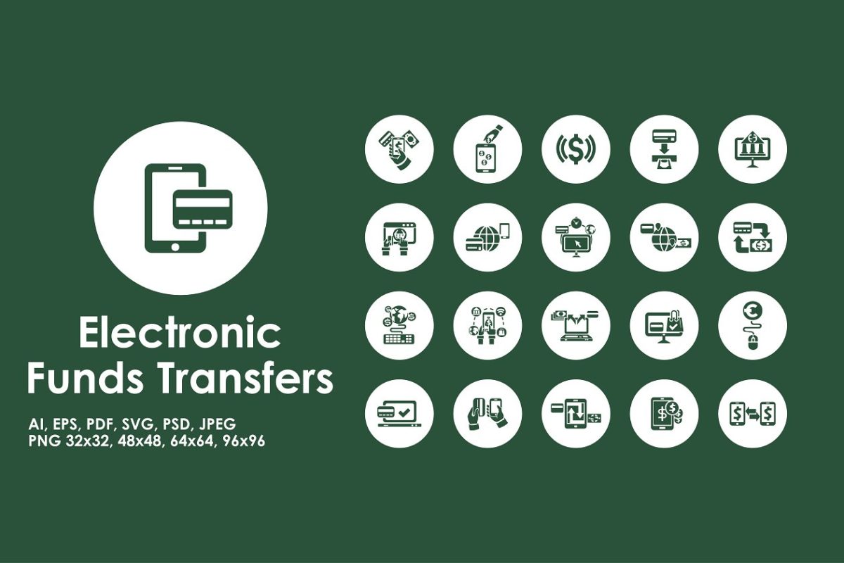 电子资金转账图标素材 Electronic Funds Transfers icons