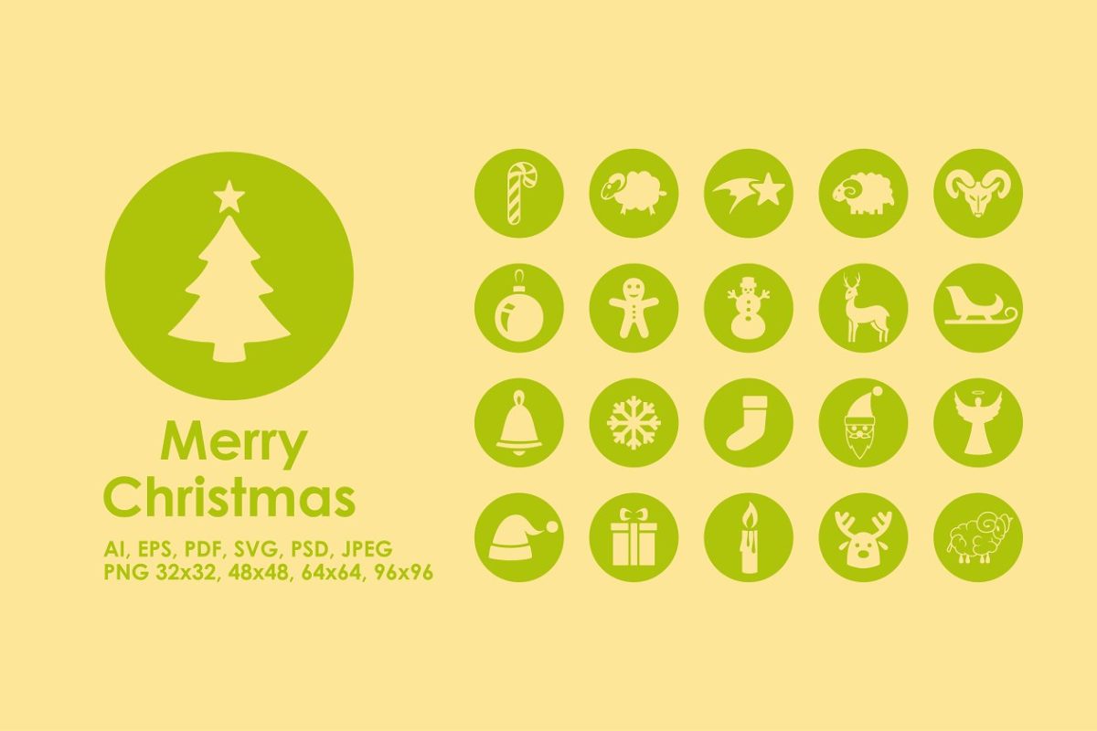 圣诞节图标素材 Merry Christmas icons