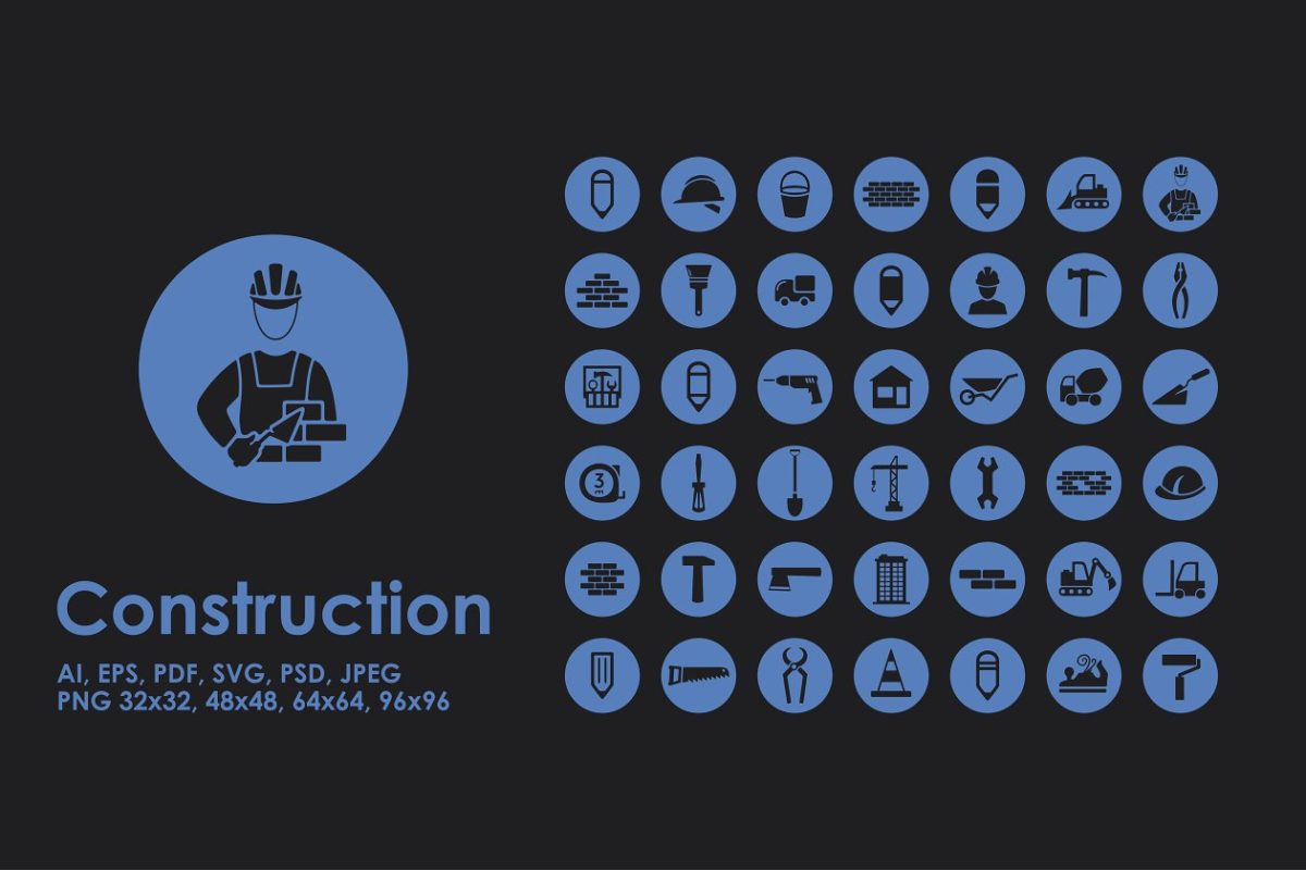建设元素图标 Construction icons