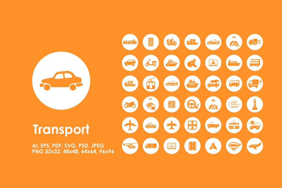 交通图标 Transport icons