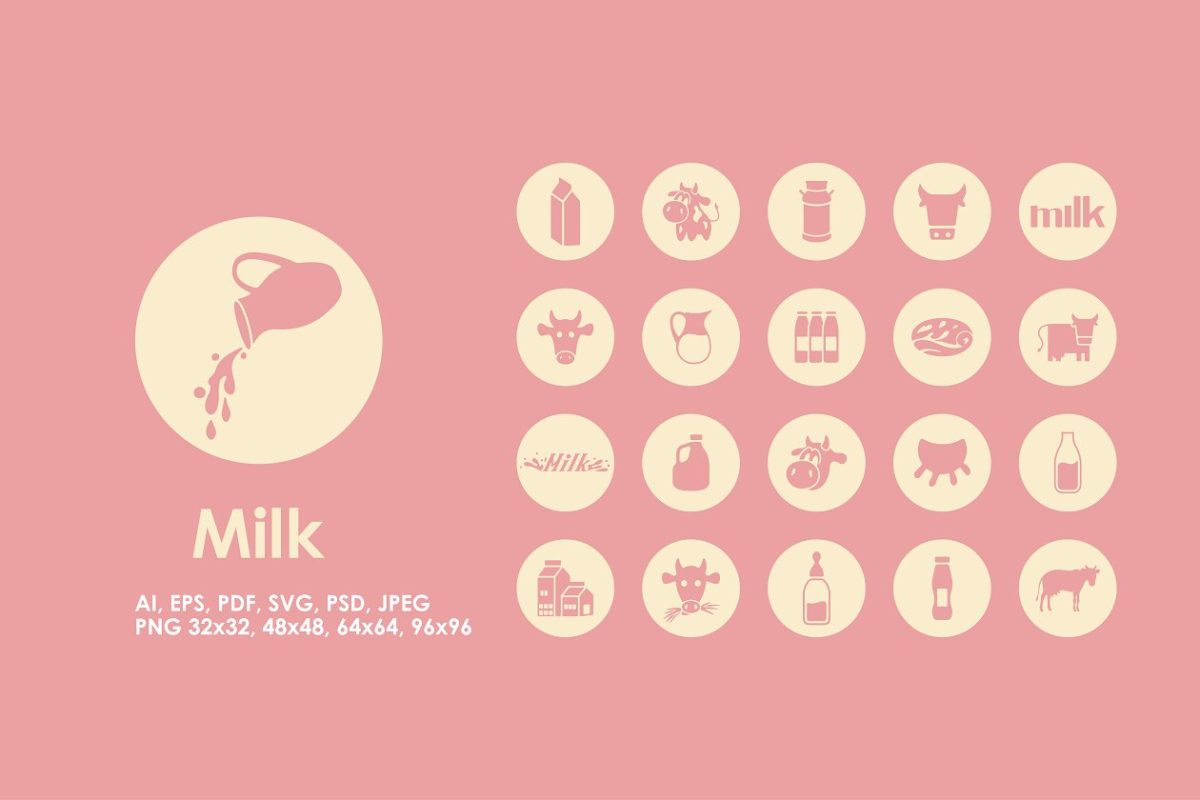 牛奶图标素材 Milk icons