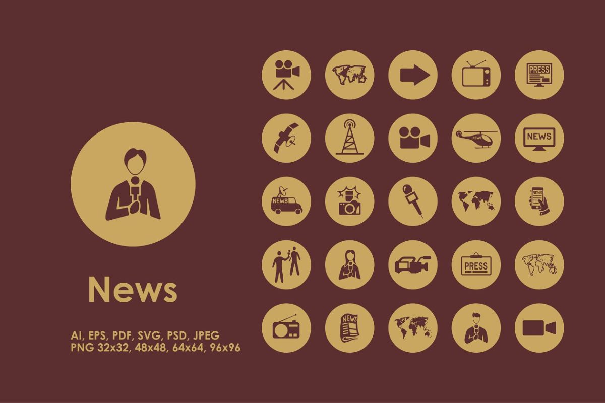 新闻矢量图标 News icons