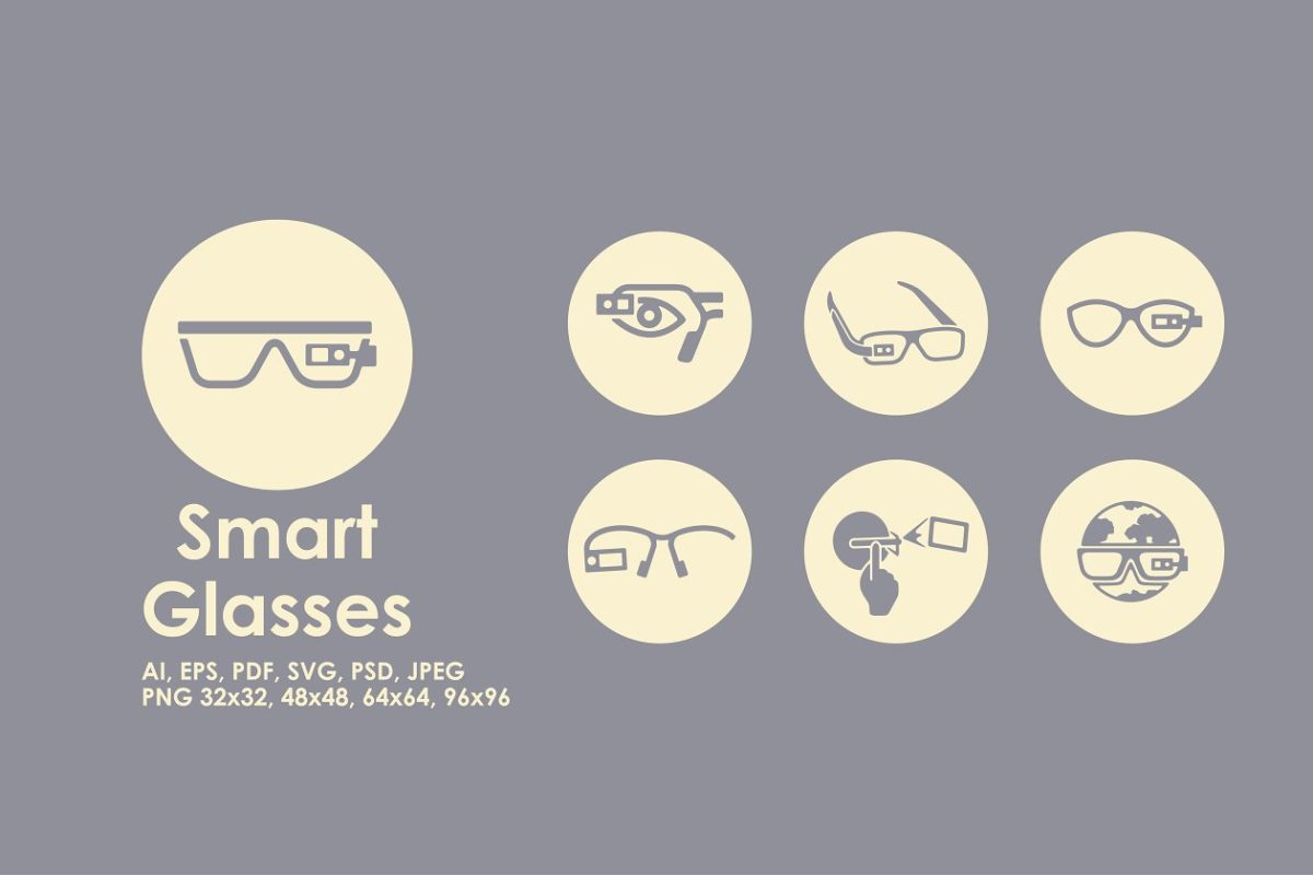 手机智能眼镜图标素材 Smart Glasses icons