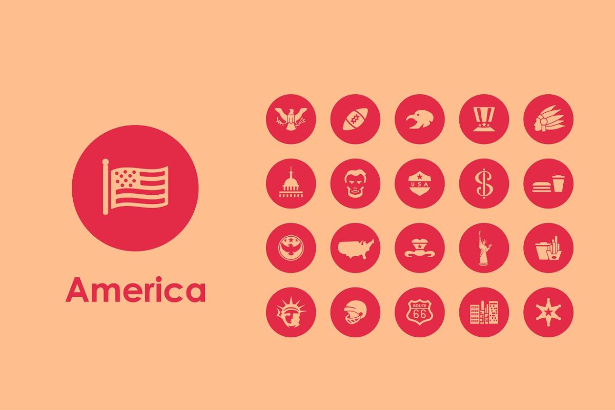 美国元素图标素材 United States icons