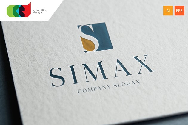 S为原型的logo模版 Simax – Logo Template
