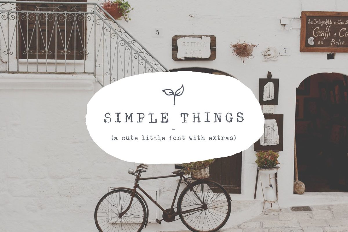可爱的字体下载 Simple Things – cute little font
