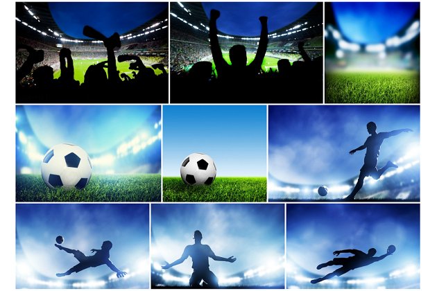 足球矢量插画下载 Soccer / Football images bundle