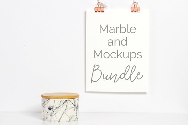 照片样机模型 Marble & Mockups (4 Images)