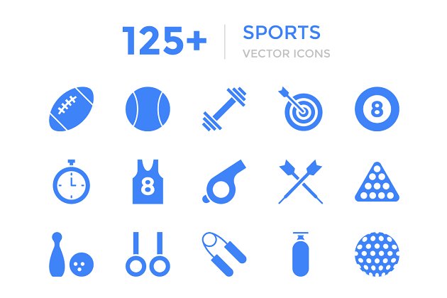 体育图标 125+ Sports Vector Icons