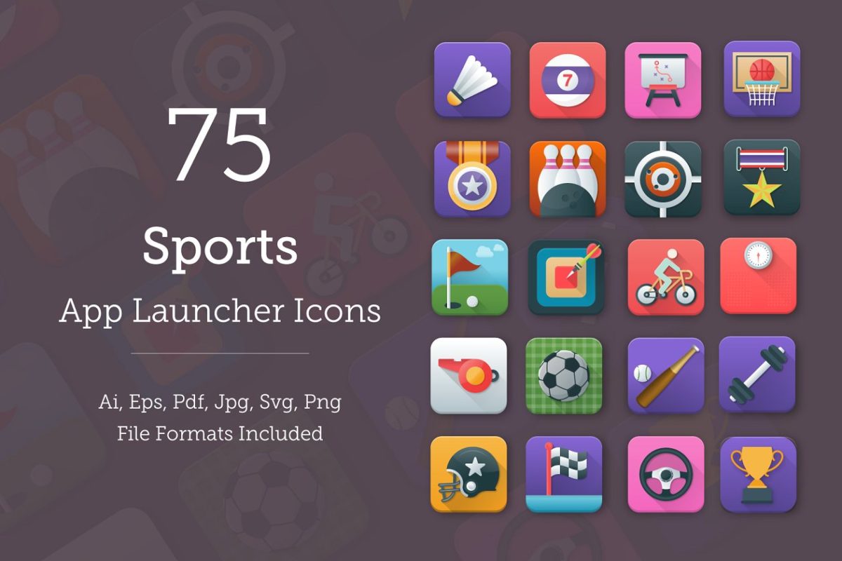75个运动应用图标 75 Sports App Icons