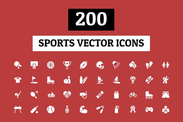 运动图标素材 200 Sports Vector Icons