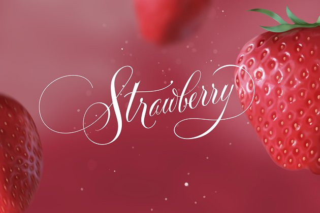 新鲜的草莓素材 Fresh Strawberry PSD