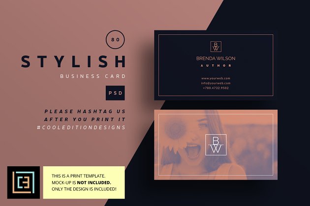 时尚名片模板 Stylish – Business Card 80