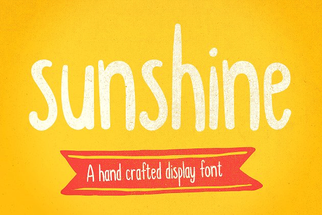 手绘字体 Sunshine hand drawn display font