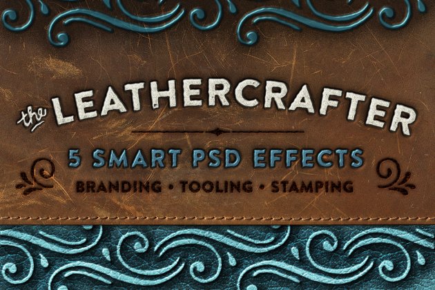 皮革背景纹理 The Leathercrafter – Smart PSD