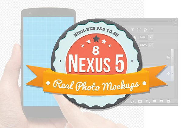 谷歌手机Nexus5智能手机样机 8 Nexus 5 Mockups for Photoshop