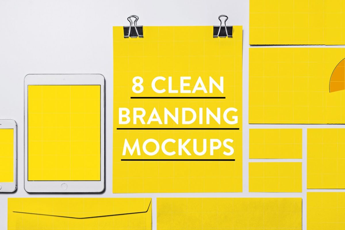 8个感觉简单的品牌VI样机 8 Clean Identity & Branding Mockups