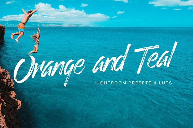 橙色和茶色调色滤镜 Lightroom 预设 Orange Teal Lightroom Presets + LUTs