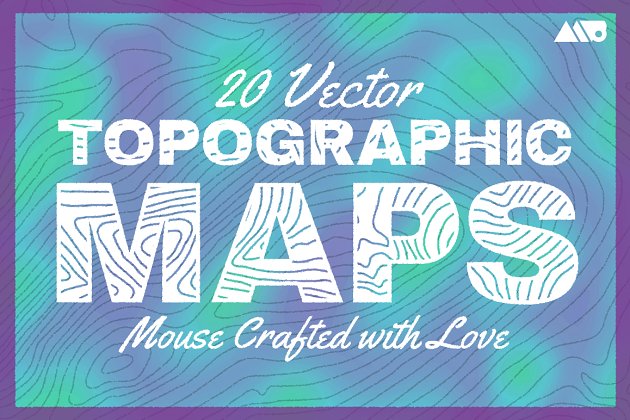 20张地形图矢量包 20 Topographic Maps Vector Pack