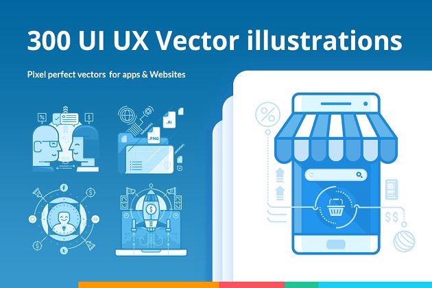 UI UX插图 300 UI UX Illustrations