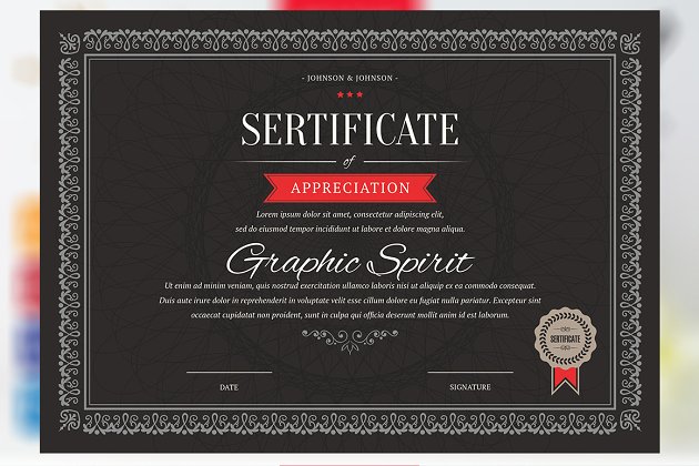 可编辑的证书模板 Editable Certificate Template