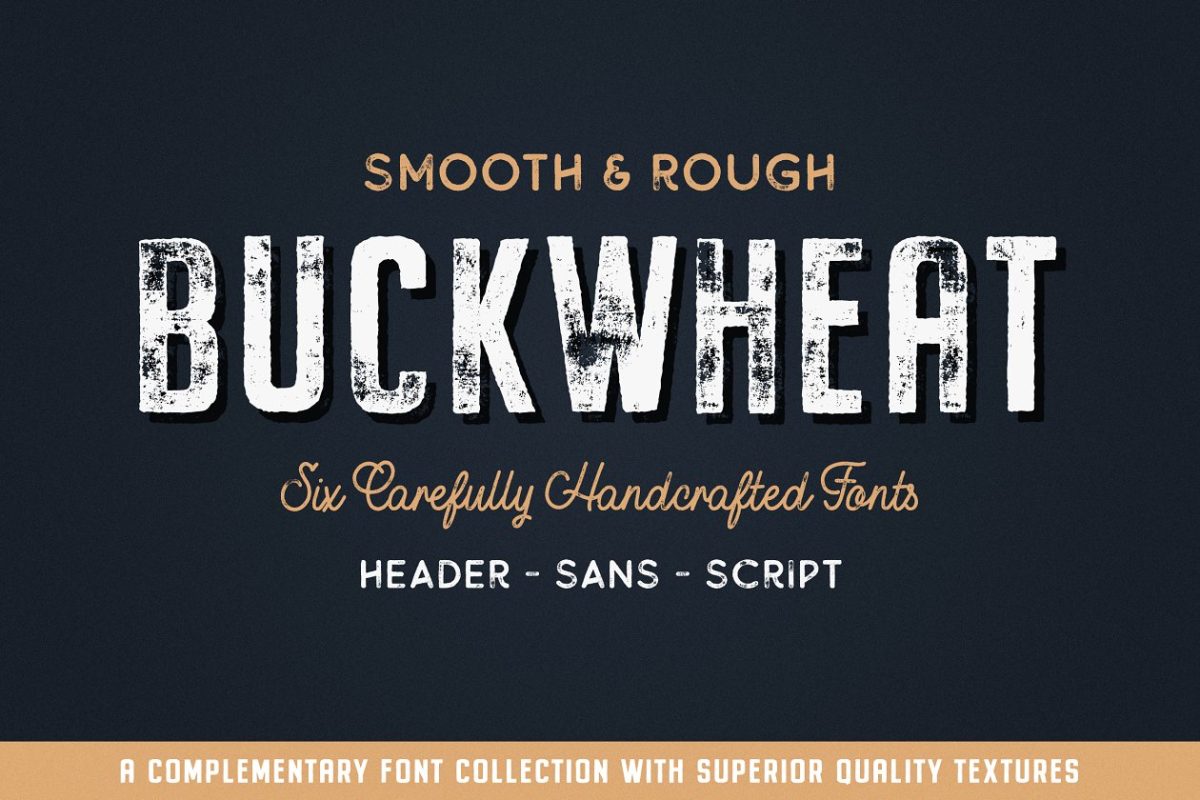 经典肌理字体 Buckwheat Font Collection