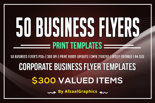 50个商业海报模板 50 Business Flyers Bundle