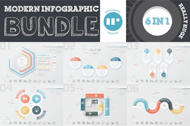 ppt素材信息图表 Infographic Bundle