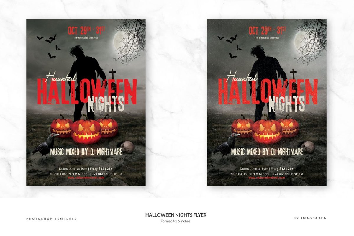 万圣节之夜海报模板 Halloween Nights Flyer