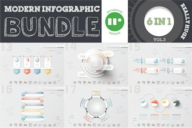 精美的PPT信息图表模板 Infographic Bundle