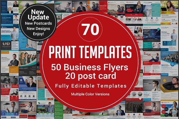 企业品牌传单 Bundle 50Corporate Flyer 20 PostCard