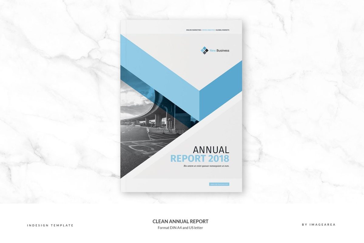 干净的年度汇报画册模板 Clean Annual Report