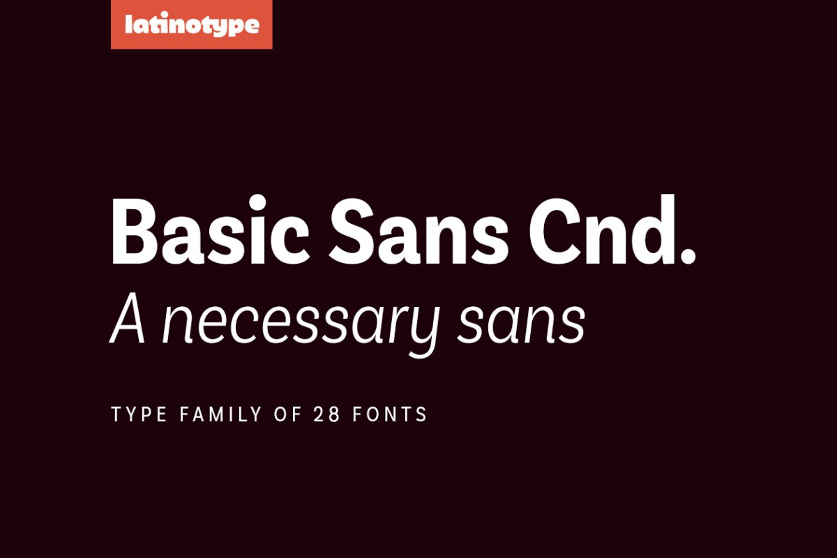 时尚专业的设计字体 Basic Sans Cnd