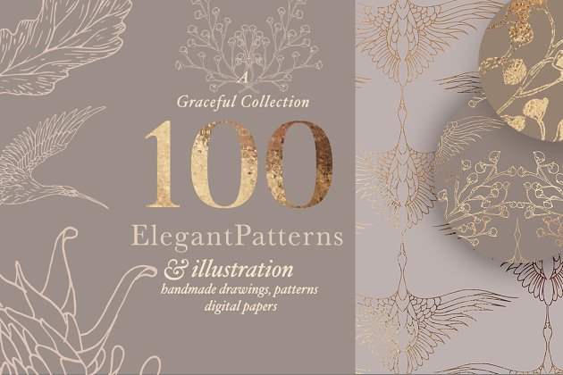 优雅的手绘图案 Intricate Illustrations & Patterns [1.15 GB]