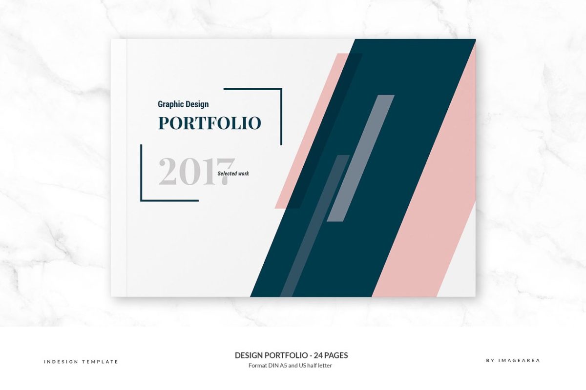 时尚简约企业画册模板 Design Portfolio – 24 Pages