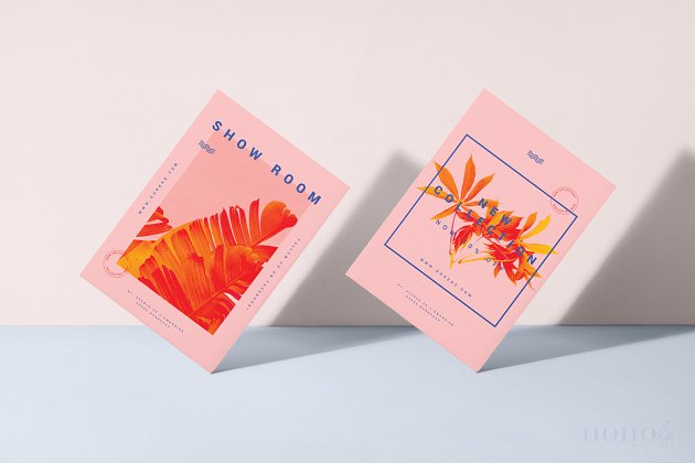 2种有设计感的时尚明信片模版 2 Bold Fashion Postcards • Dorene