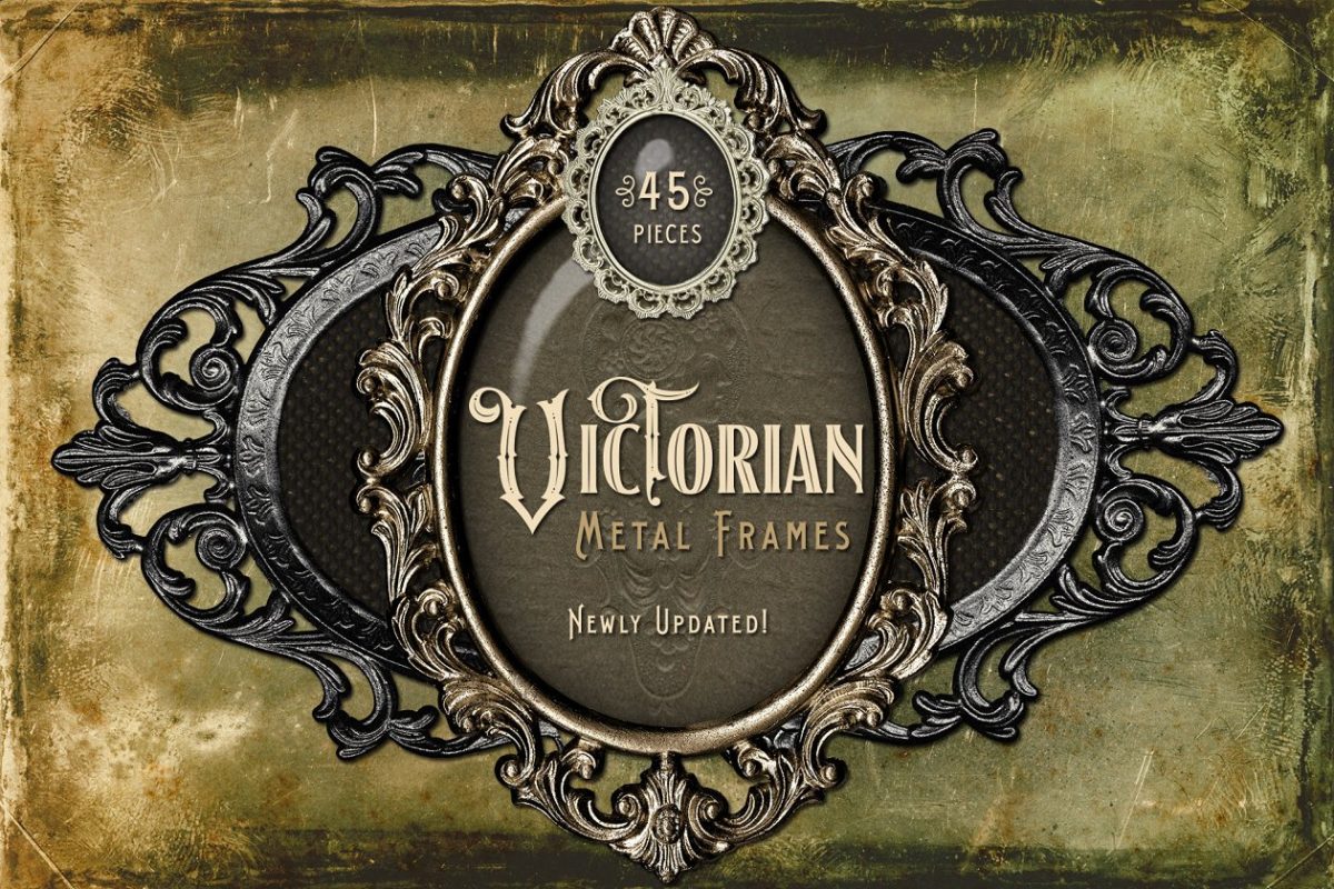 复刻维多利亚时代金属画框素材 Victorian Metal Frames