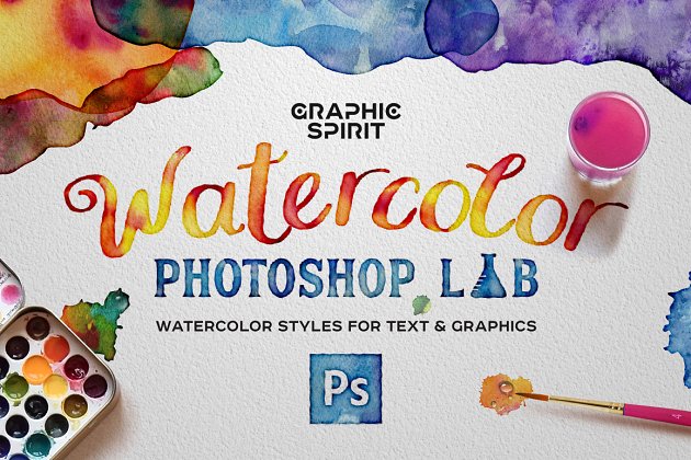 Photoshop的水彩样式 WATERCOLOR Styles For Photoshop