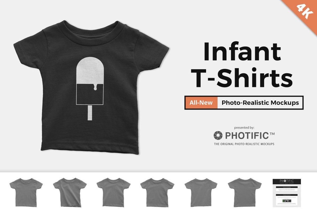 婴儿t恤模型 Infant T-Shirt Mockups