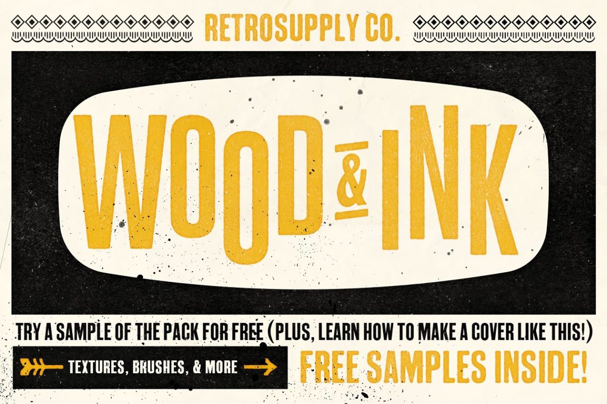 木材墨水纹理样式包 Wood & Ink | Texture Pack