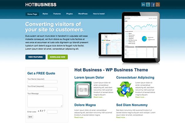 商业WordPress主题模版 Hot Business