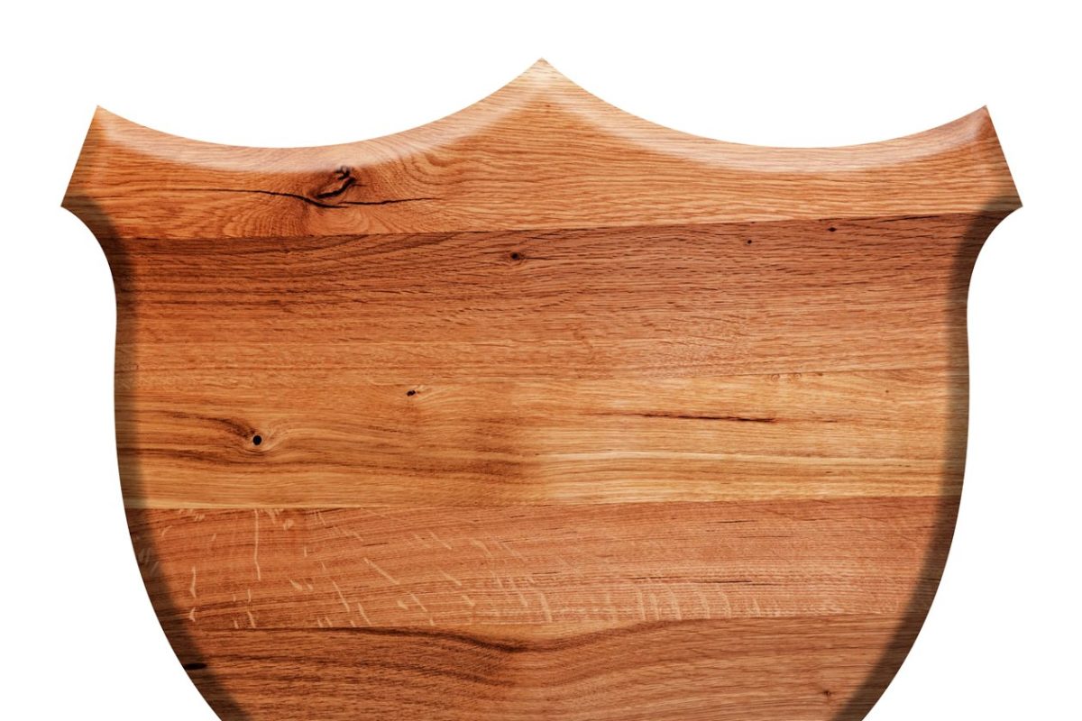 木纹背景纹理素材 Wooden shield isolated on white.