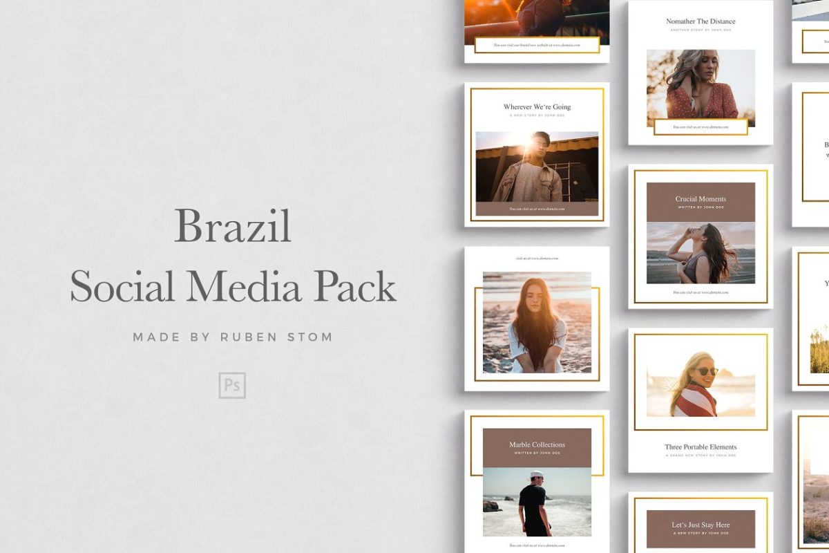 旅行主题社交媒体模板 Brazil Social Media Pack