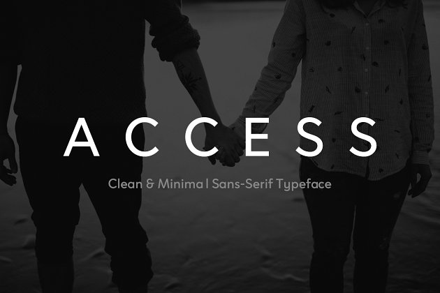 简单时尚的字体 ACCESS – Modern Typeface + Web Fonts