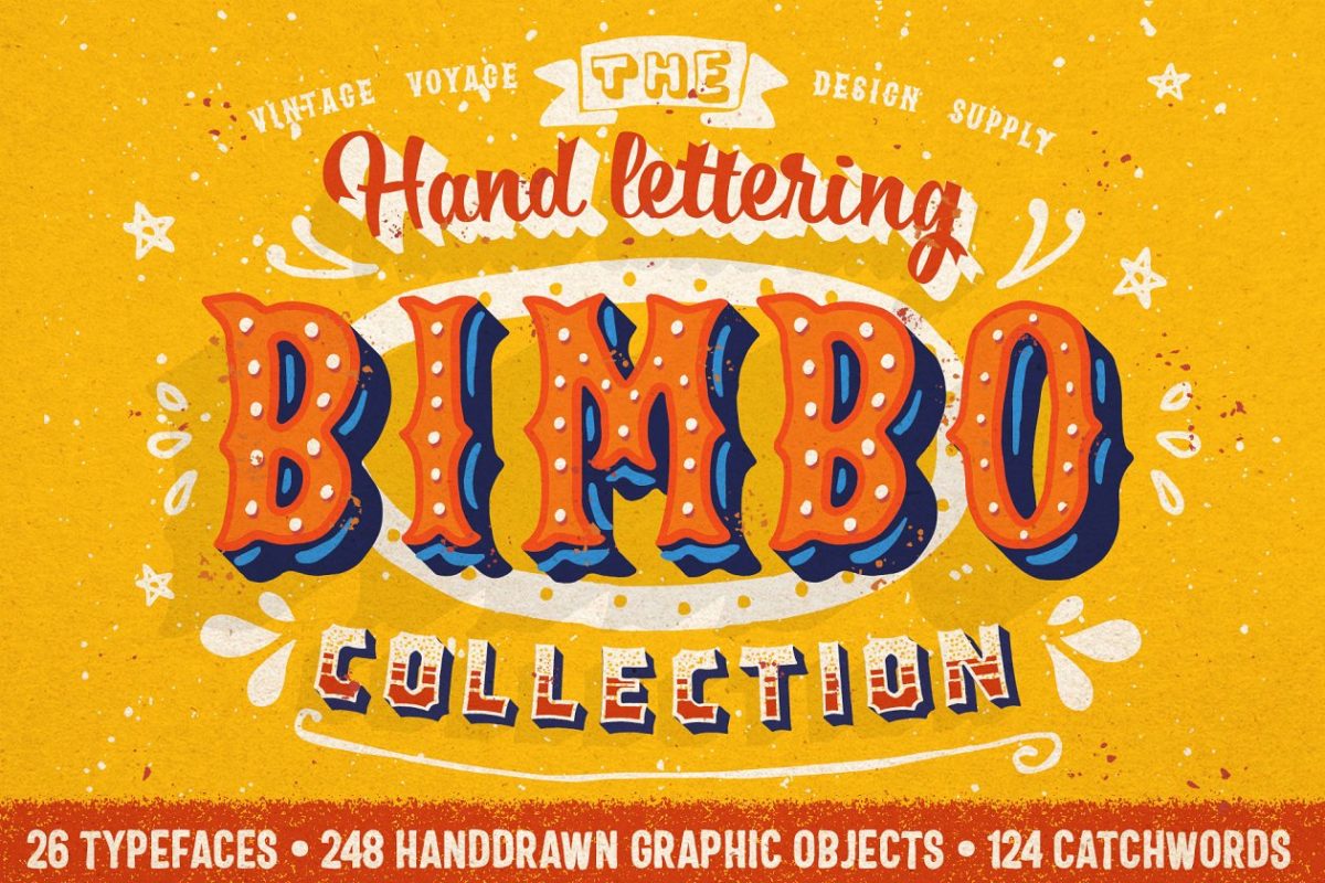 手绘设计字体 BIMBO • Hand Lettering Collection